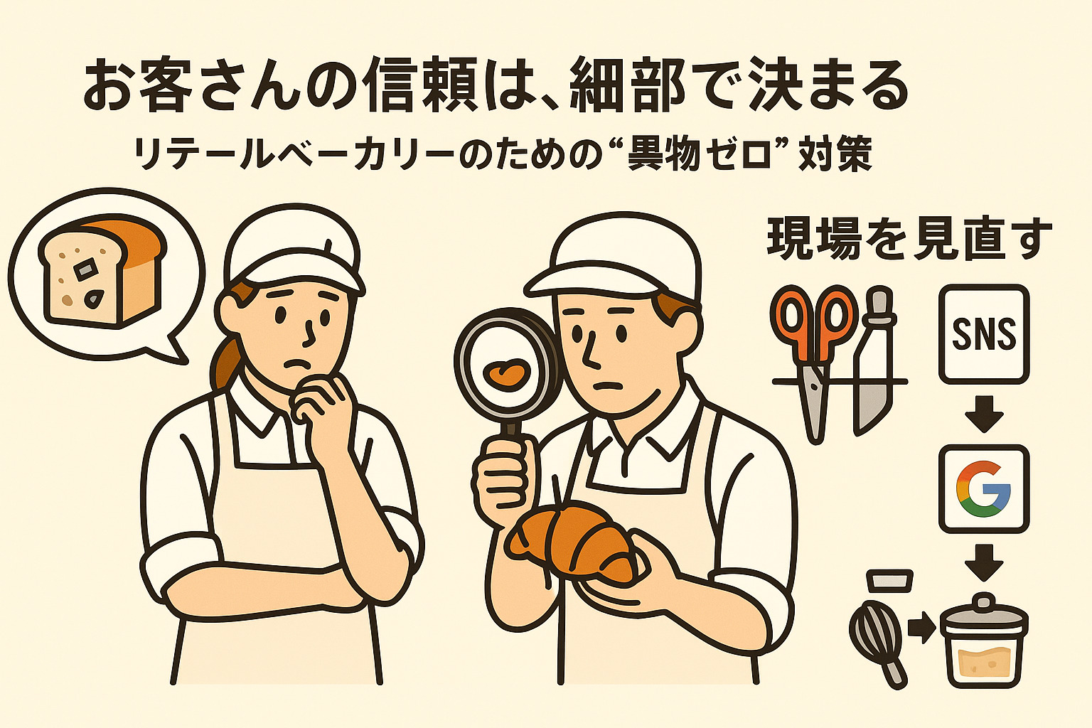 お客さんの信頼は、細部で決まる──リテールベーカリーのための“異物ゼロ”対策