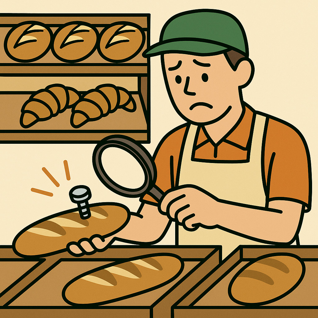 パン屋での異物混入トラブル