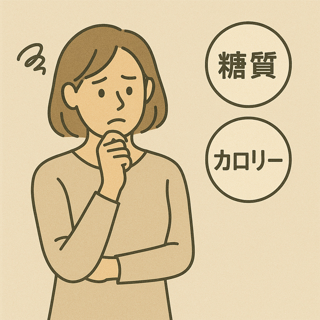 糖質とカロリーを気にしている女性