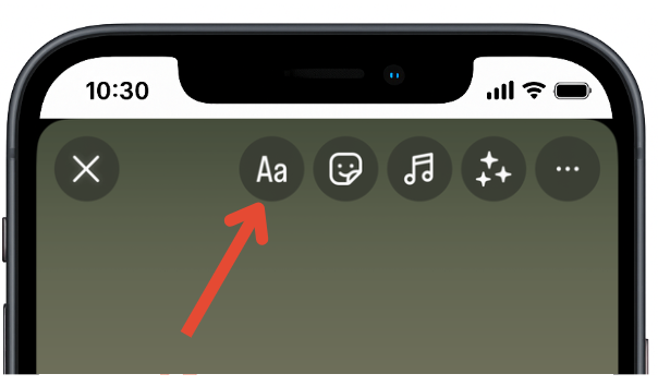 画面上の「Aa」をタップ