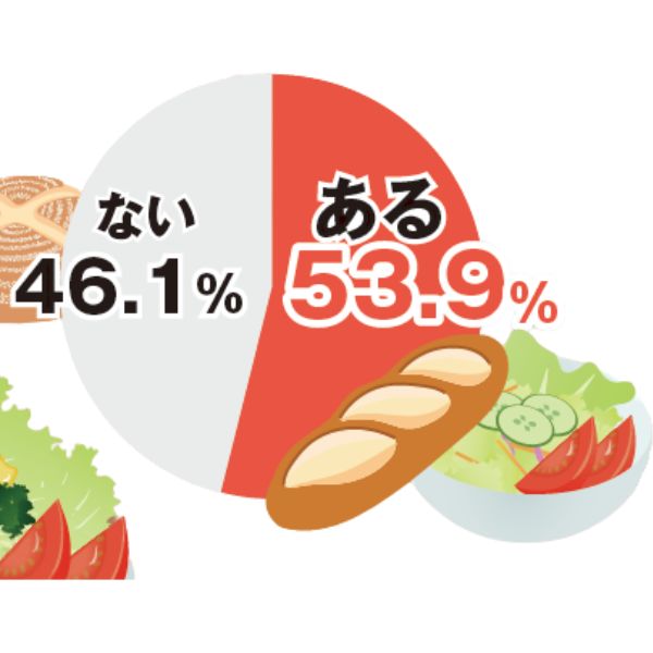 円グラフ ある…53.9%、ない…46.1%