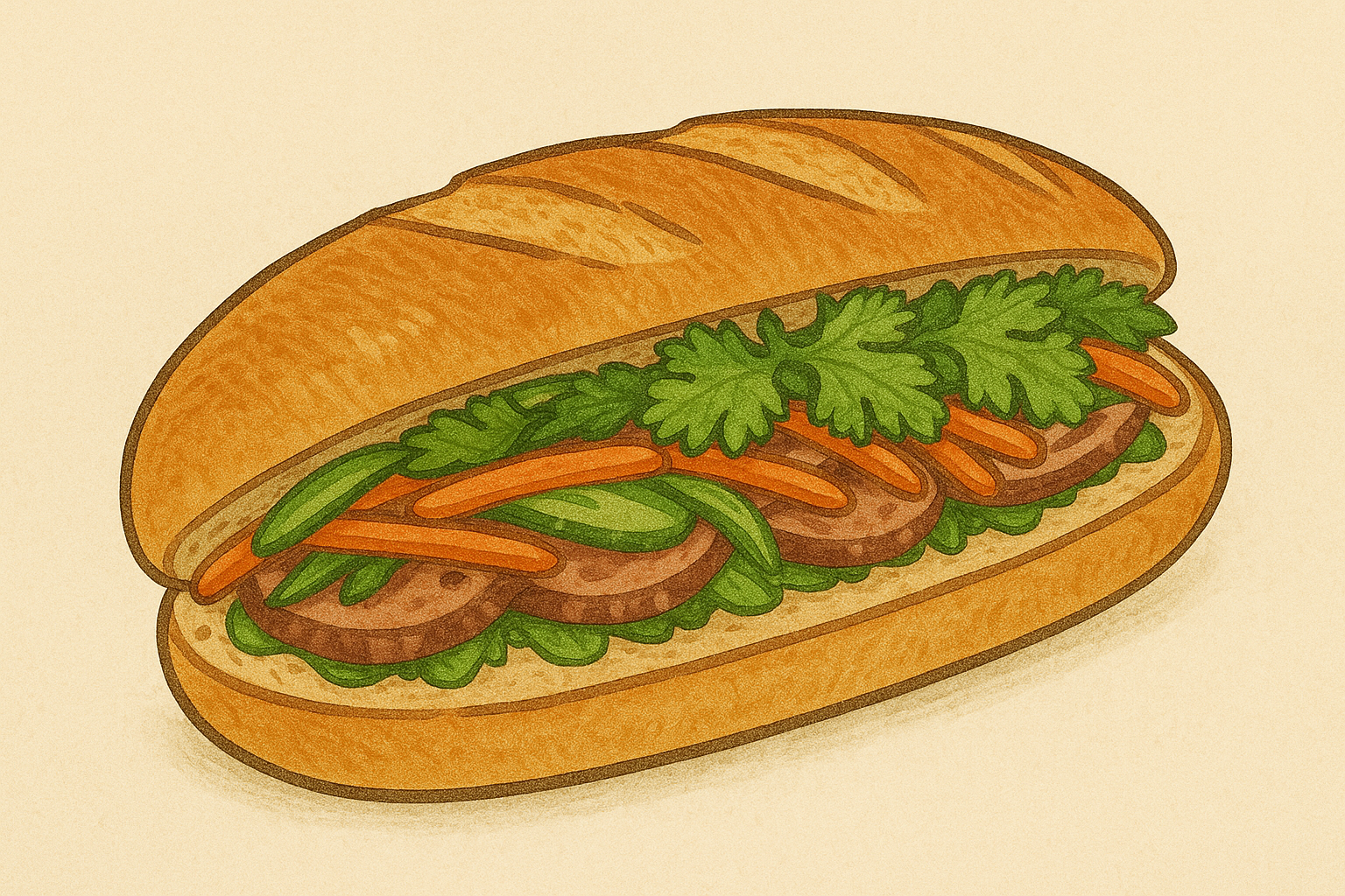 バインミーのイラスト