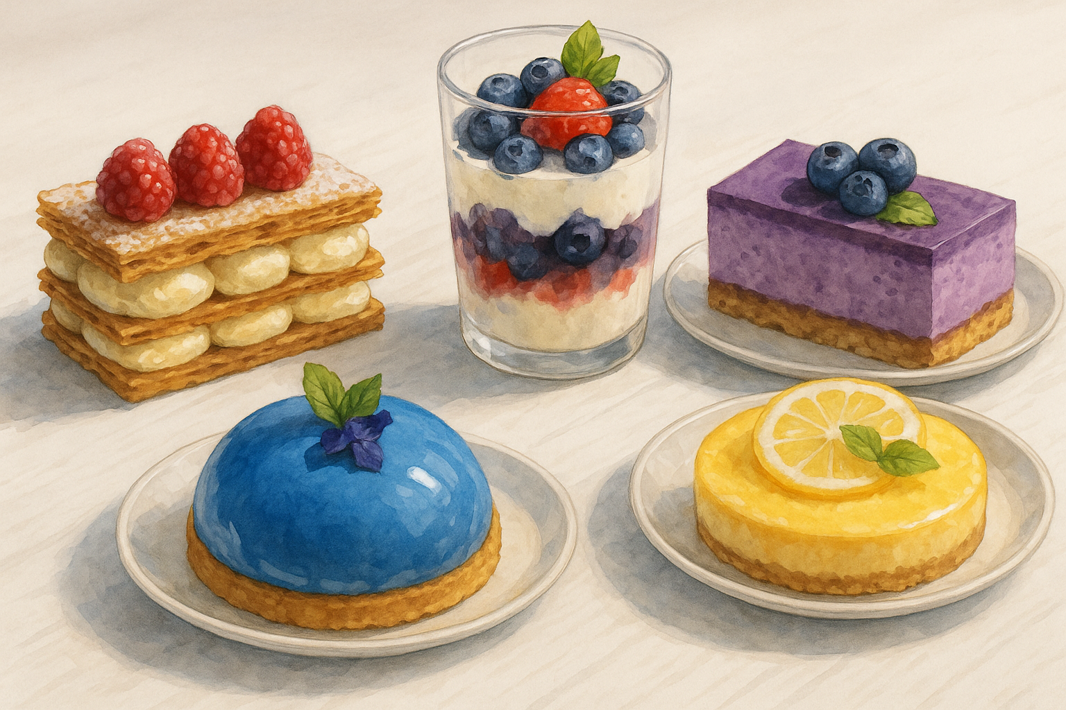 いろいろなケーキのイラスト