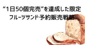 “1日50個完売”を達成した限定フルーツサンド予約販売戦略